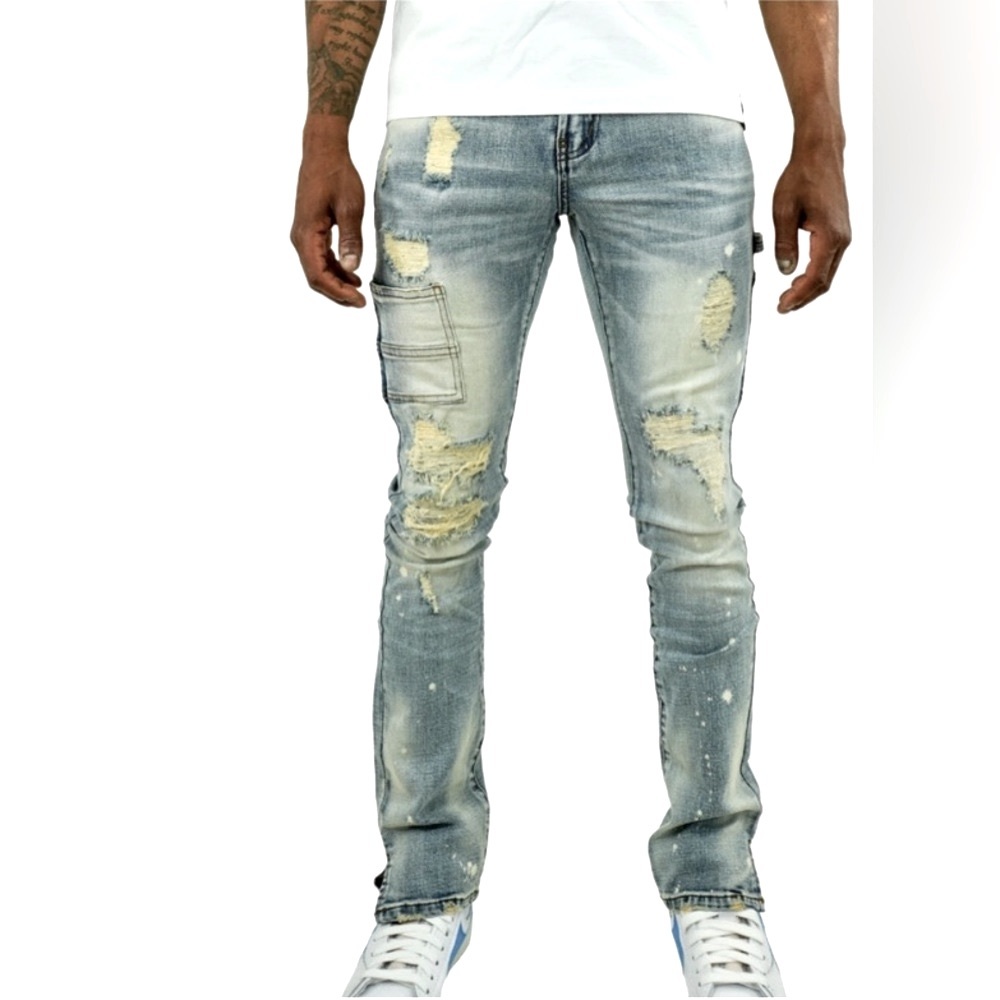 NWT PREME USA for Buckle CASSIAN INDIGO FLARE DENIM JEAN |Size 40 slim fit